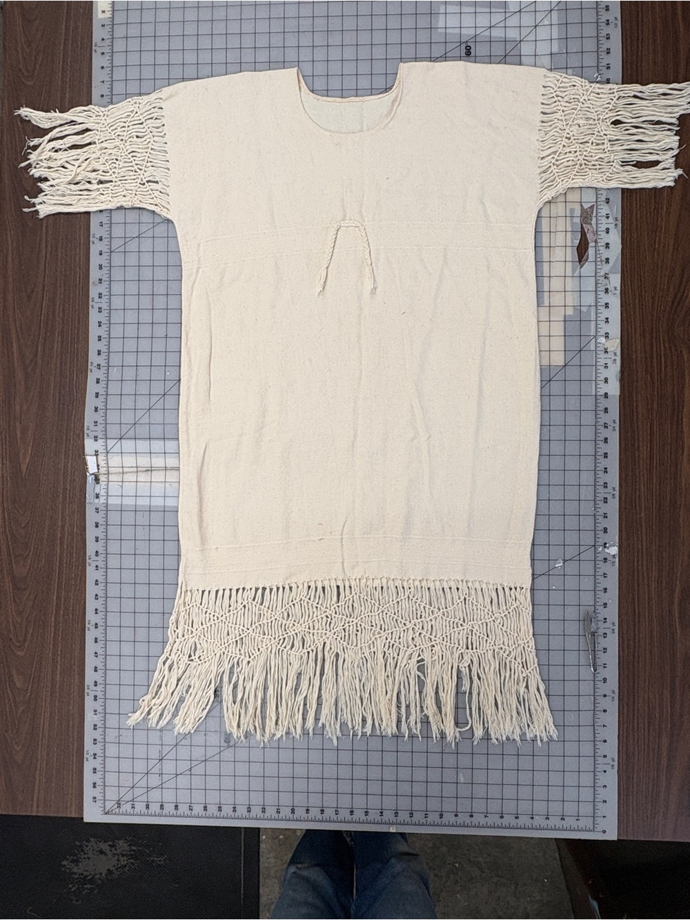 Hand-woven macramé tunic